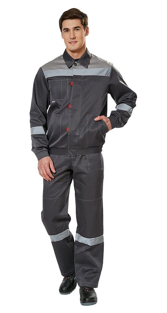 Костюм мужской рабочий летний Тимбер серый с ПК