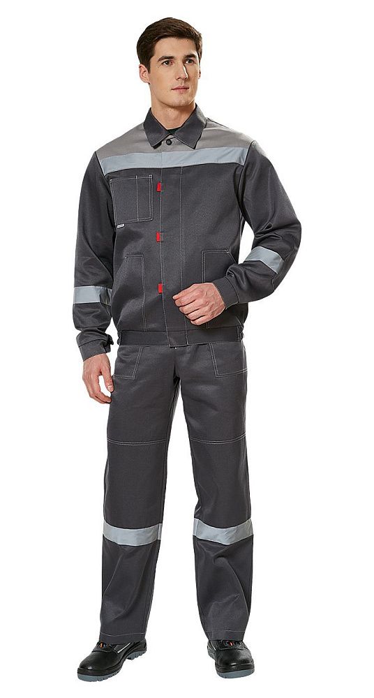 Костюм мужской рабочий летний Тимбер серый с ПК